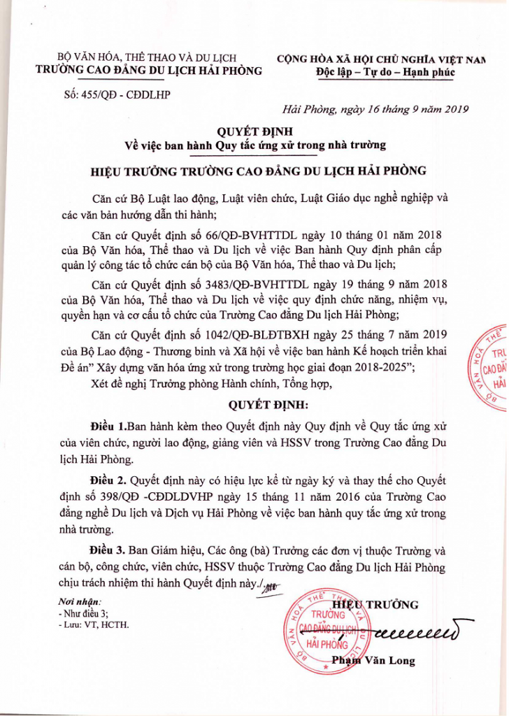 TRƯỜNG CAO ĐẲNG DU LỊCH HẢI PHÒNG | Trường Cao đẳng Du lịch Hải Phòng TRƯỜNG CAO ĐẲNG DU LỊCH HẢI PHÒNG | Trường Cao đẳng Du lịch Hải Phòng